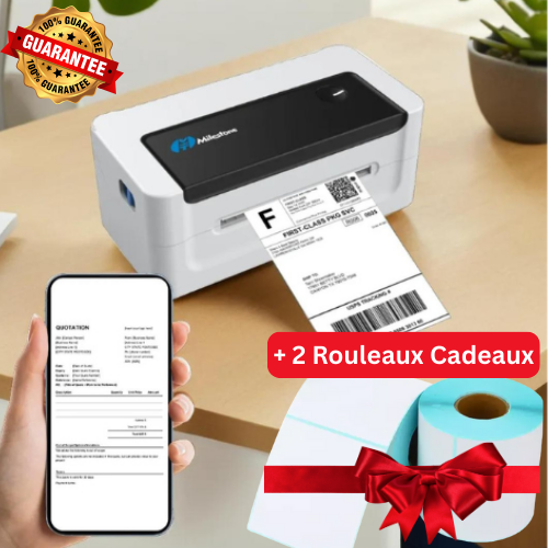 🖨️ Imprimante Thermique MHT-L1081 – L’étiquette pro, sans encre ni tracas 📦 +2 Rouleaux 🎁 😍