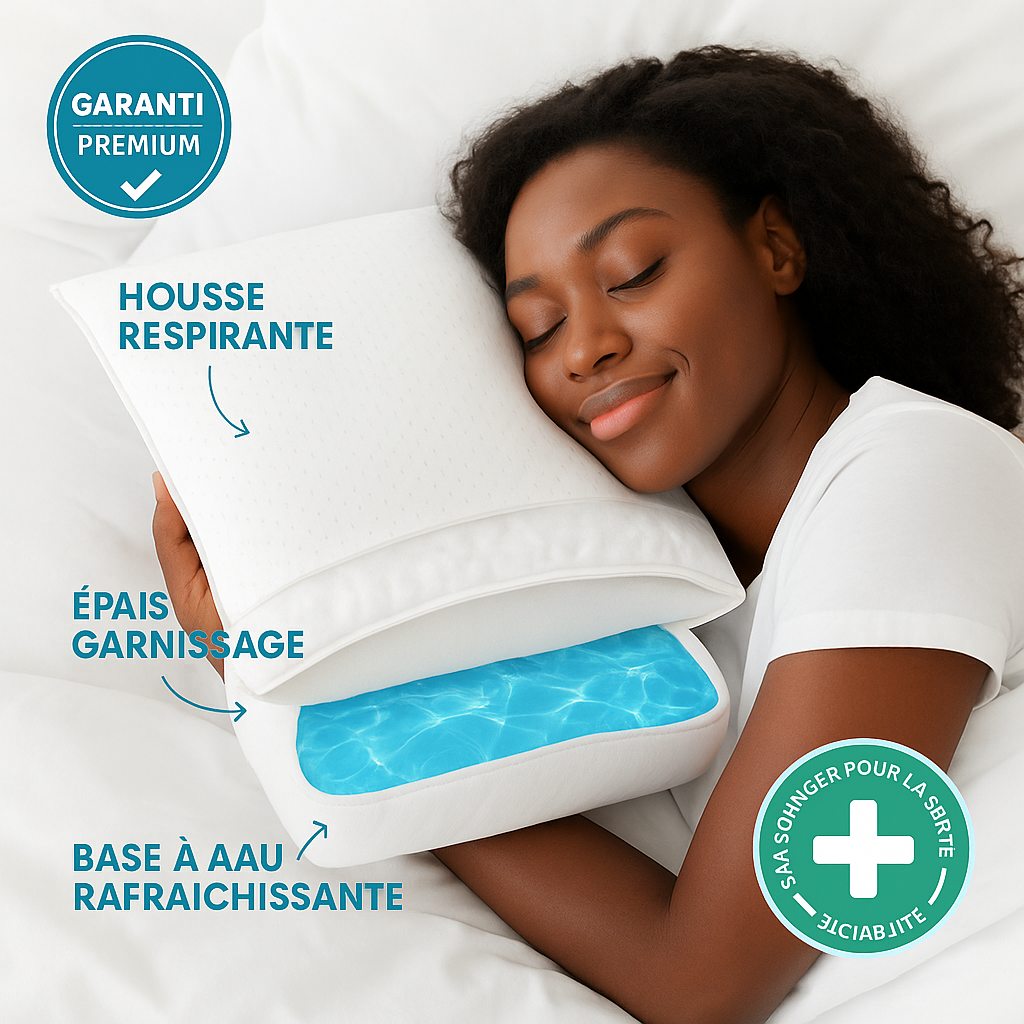 💤 Oreiller à Eau Premium – Le Secret d’un Sommeil Réparateur 💧