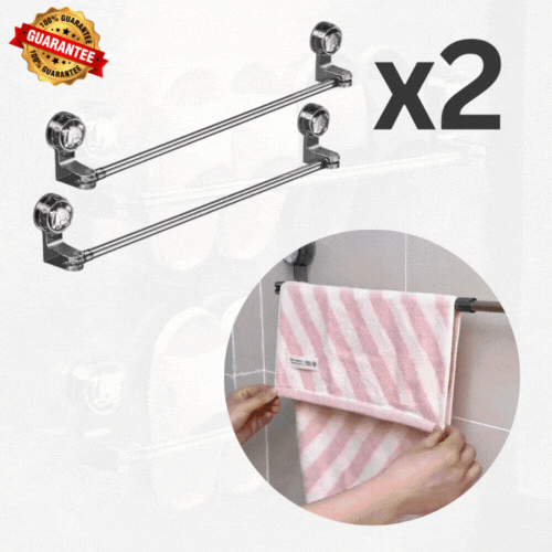 Barres Murales Multifonctions (1 Acheté = 1 Offert 🎁) – Sans Perçage, Solide & Pratique ! 🧼👕🧦